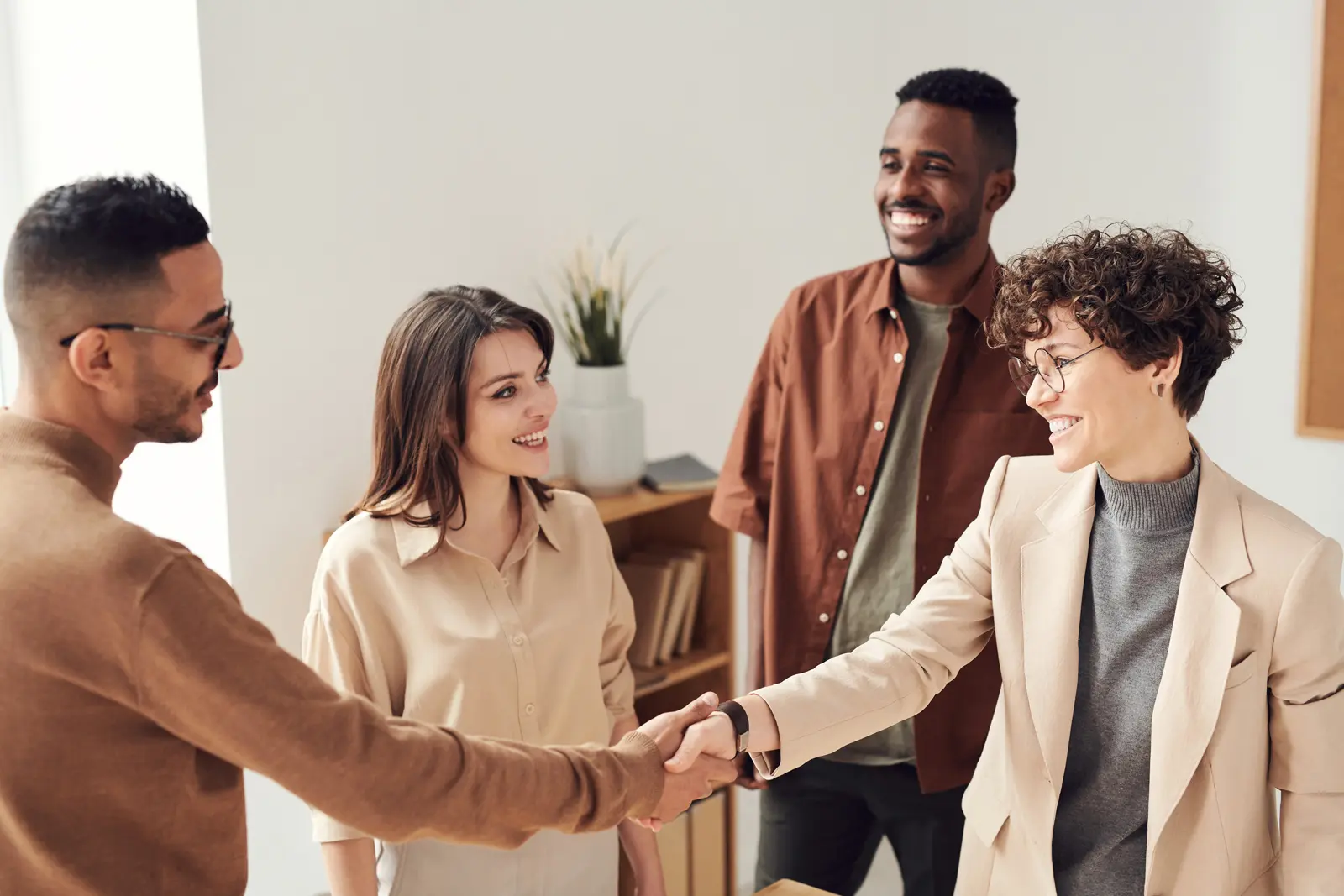 Group of diverse professional meeting